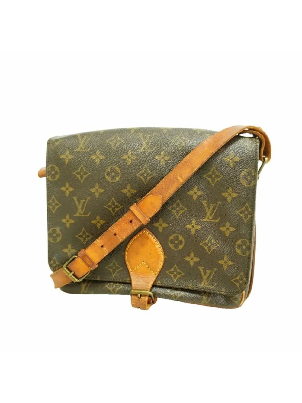 Louis Vuitton Shoulder Bag Monogram Cartesiere GM Brown